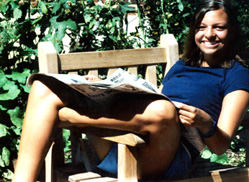 This student reads the New York Times for Social Science class.